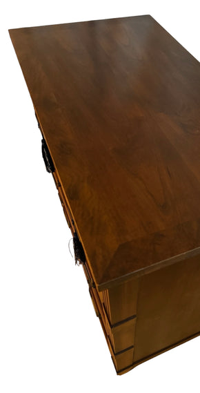 Mahogany and Burl Wood Chest Of Drawers by Baker