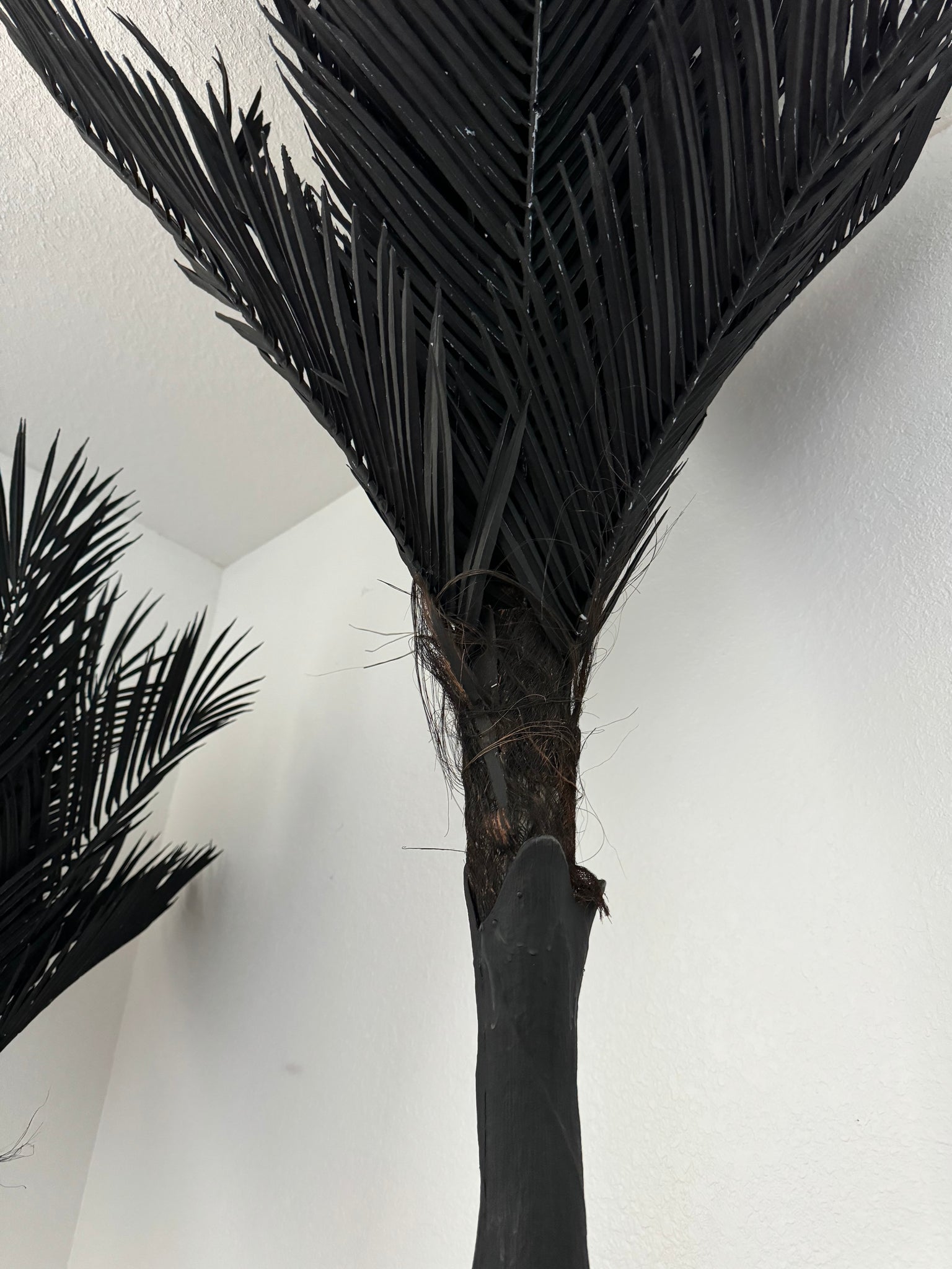 Charcoal Black - Faux  Life Size Palm Tree