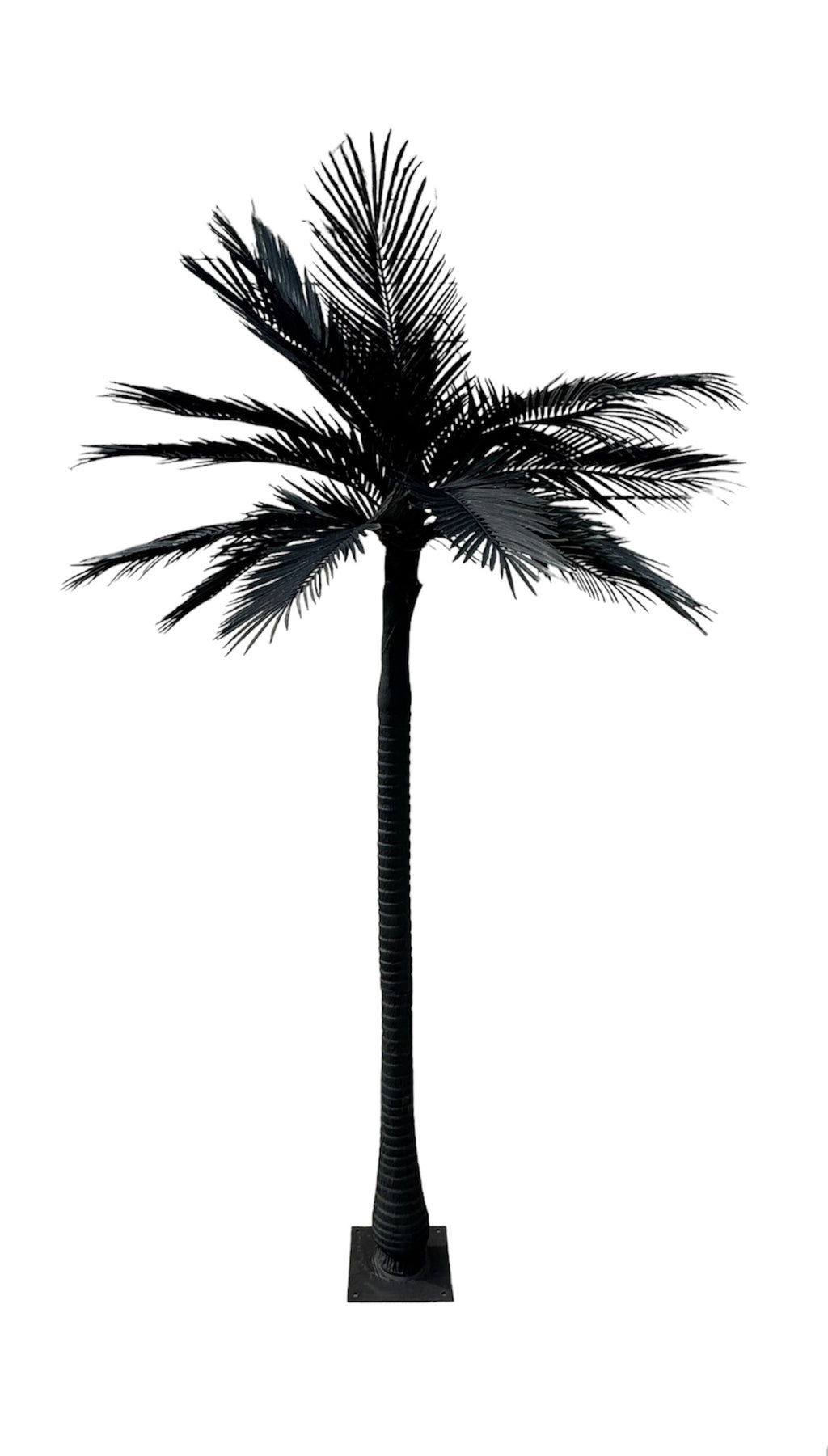 Charcoal Black - Faux  Life Size Palm Tree