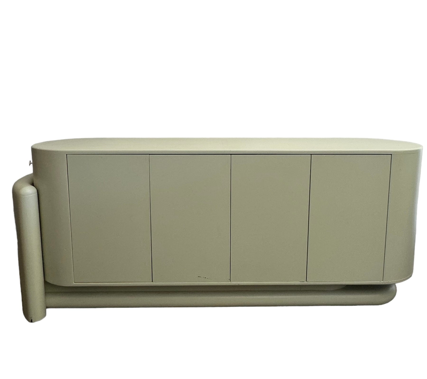 Postmodern Pill Shaped Credenza in Pistachio Green