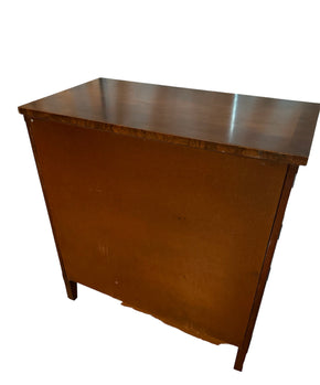 Mahogany and Burl Wood Chest Of Drawers by Baker