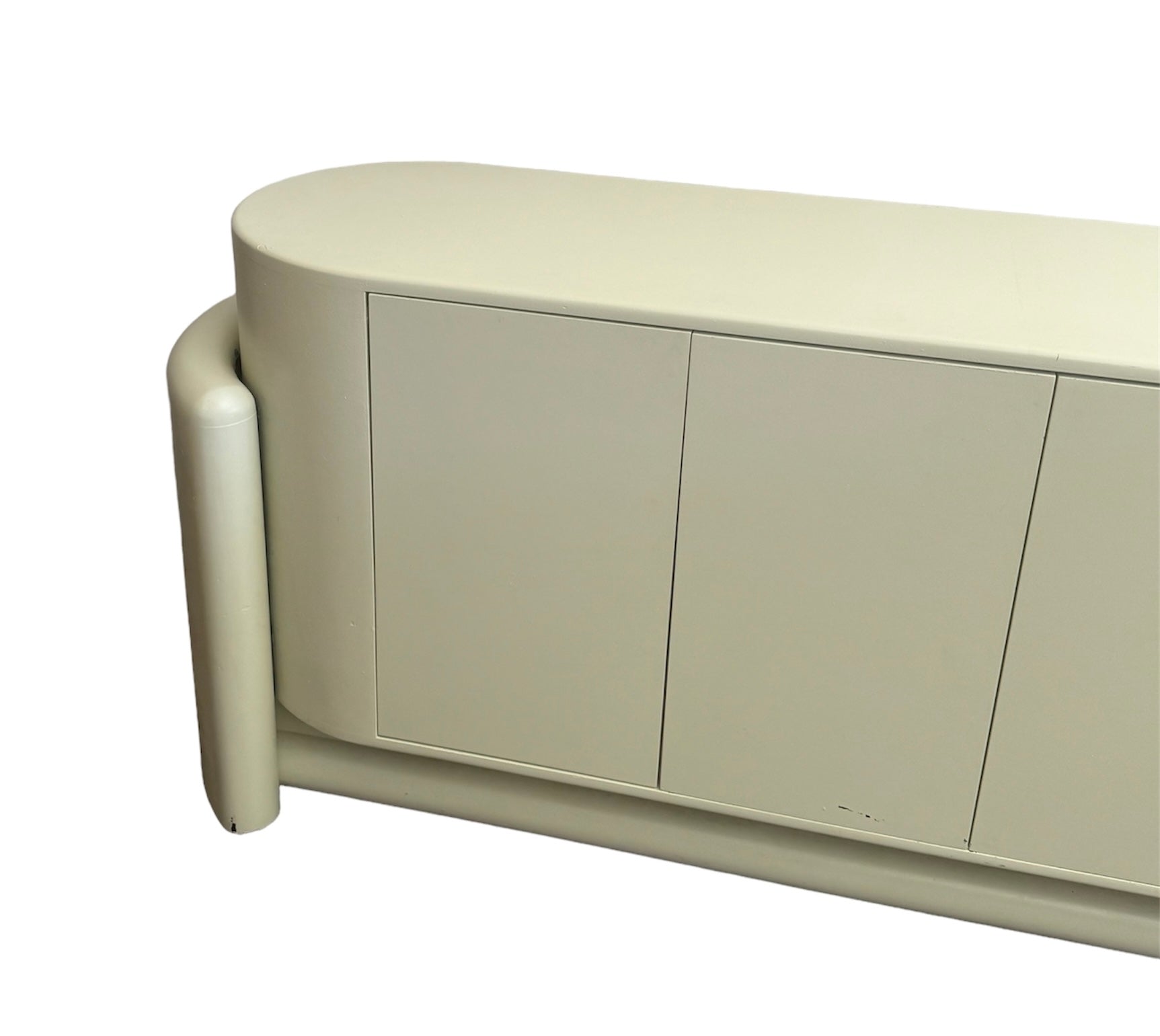 Postmodern Pill Shaped Credenza in Pistachio Green